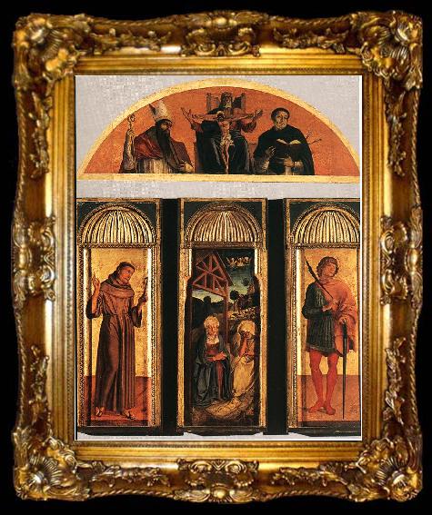 framed  BELLINI, Giovanni Nativity Triptych, ta009-2